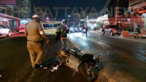 Motorist Injured in Crash with Food Delivery Rider in Pattaya