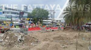Pattaya Deputy Mayor Visits and Gives Update on Pattaya Beach Construction Work