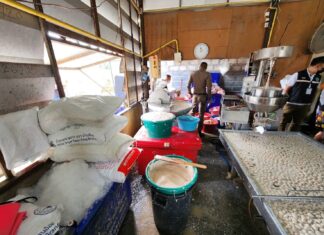 違法なパトゥムタニのミートボール工場が 41 か所に配達された後に家宅捜索