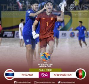 Thailand’s Win Over Afghanistan in AFC Beach Soccer Asian Cup Keeps Hopes for Moving On Alive