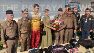 Pattaya Police Praised by Russian Couple for Swift Recovery of Stolen Purse