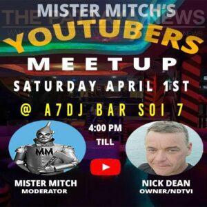 Mr. Mitch Presents Monthly YouTuber Meetup in Pattaya for April