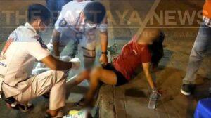 Wrong-Way-Driving Couple Suffers Serious Injury in Pattaya Motorbike Crash
