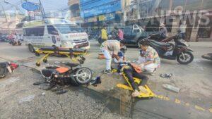 Pattaya Motorcyclist Suffers Serious Injuries After Reportedly Turning Without Looking Properly
