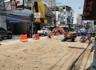 Pattaya Residents Concerned About Traffic During Songkran, Second Road Construction