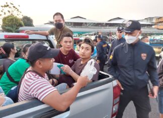 Pattaya Police Apprehend 7 Illegal Migrant Workers at Fresh Market