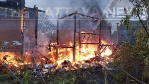 Fire Burns Down Retired Teacher’s House Near Pattaya