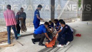 Pattaya Construction Worker Seriously Injured After Falling from a Three Storey Building