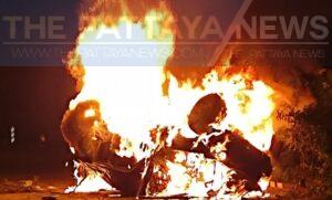 Four People Dead After SUV Full of Migrant Workers Overturns and Catches on Fire in Ayutthaya