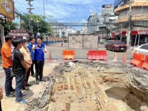 Pattaya Mayor Orders to Speed Up Roadwork Around Second Road and Soi 15 Buakhao