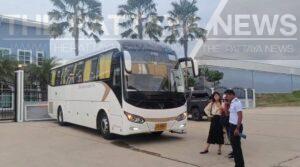 Pattaya Bus Driver Backs His Tour Bus into His Own Girlfriend By Accident