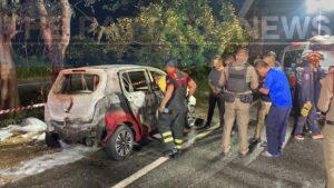 Woman Sets Her Car on Fire to Take Her Own Life in Pattaya