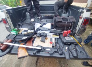 Chonburi Police Seize Arsenal of Firearms from Thai Man After the Man Flaunted his Weapons on Facebook