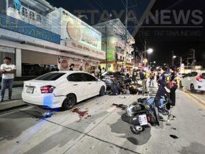 Trio Injured in Serious Motorbike Collision in Pattaya