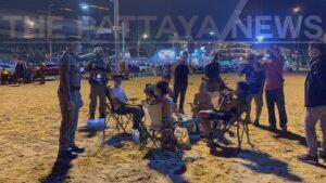 Pattaya Police Inspect Beaches to Prevent Violent Incidents, Especially Between Teens