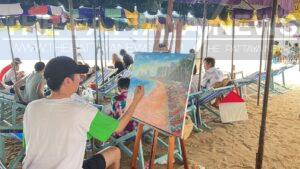 Pattaya Art Contest on Pattaya Beach Draws Many Aspiring and Top Artists