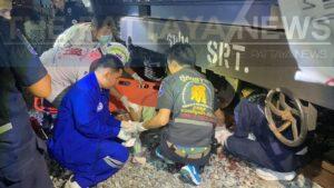 Intoxicated Woman in Pattaya Passes Out on Train Tracks and Gets Her Legs Crushed