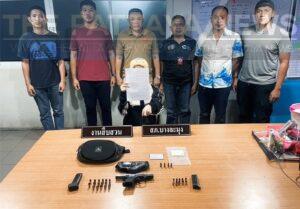 Banglamung Police Arrest Two People for Possession of Illegal Firearms in Pattaya