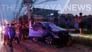 Allegedly Drunk Navy Sergeant Crashes into Water Truck in Pattaya
