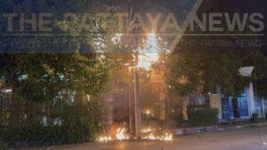 Short Circuit Sparks Fire in Pattaya Neighborhood