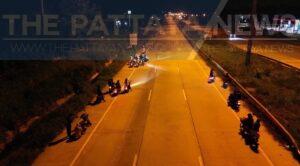 Street Racers Block Road and Annoy Pattaya Residents at Night