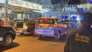 Pattaya Police Fine Taxi Drivers for Assaulting and Threatening Couple on Walking Street