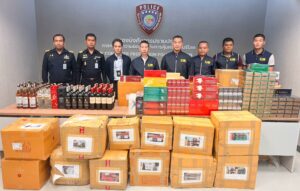 Over 7 Million Baht Worth of Illegal Cigarettes and Liquor Seized in Hat Yai