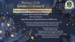 Annual Rotary Club Eastern Seaboard Christmas Party Coming Soon