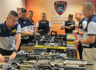 Thai Police Seize Over 400 Illegal Blank and BB Guns Worth 4 Million Baht in Bangkok Warehouse Raid
