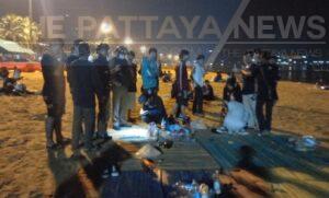 Late Night Quarrel Erupts on Pattaya Beach, Two People Injured in Clash Between Rival Groups