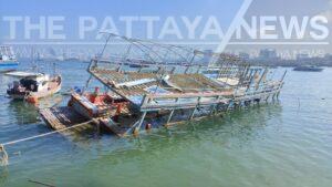 Derelict Shipwreck at Pattaya Bali Hai Pier to be Removed After Causing Pollution and Complaints