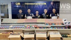 Thai Police Raids Uncover 10 Million Baht Illegal E-Cigarette Operation in Bangkok, Suspect Detained