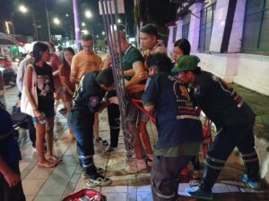 Belgian Tourist Impaled by Metal Wire on Pattaya Footpath