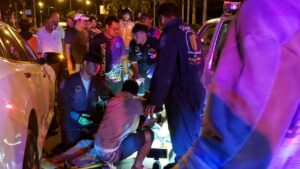 Woman Hospitalized After Being Stuck Underneath Sedan in Pattaya