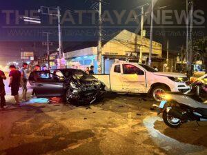 Allegedly Drunk Hotel Staffer Causes Car Accident in Pattaya and Injures Six People
