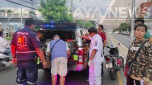 British Tourist Hit by Motorbike While Crossing Road in Pattaya