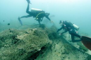 Divers Remove 338kg Ghost Net, Repair Reef Damage in Sattahip