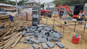 Pile of Concrete Bricks Collapses on Two Female Construction Workers in Sattahip