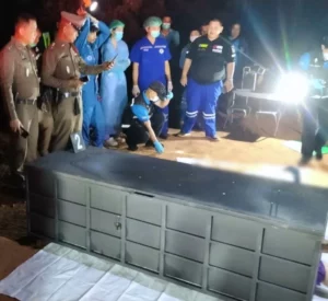 Son Detained in Murder of Father and Sister Found in Submerged Steel Boxes in Sakon Nakhon