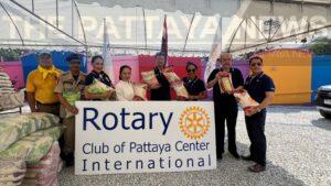 Rotary Club of Pattaya Center International Provides Rice For the Needy in Pattaya