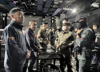 Объединенные силы Паттайи совершили рейд на развлекательные заведения в рамках антинаркотической операции