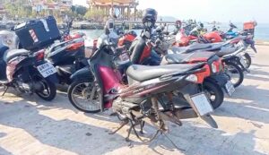 Sri Racha Thief Steals Motorcycle Wheel