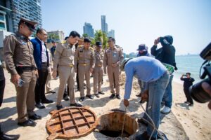 Pattaya Mayor Debunks Online Claims of Wastewater Released into Sea, Confirms Seawater is Safe
