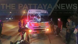 Passenger Minivan Crashes into Parked Timber Truck on Chonburi Highway, Two People Injured