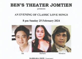 To flotte musikkarrangementer snart på Bens Teater Jomtien for elskere av klassiske kjærlighetssanger og klassisk musikk