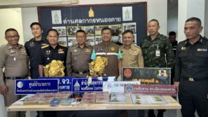 Nong Khai Authorities Seize 20 Heroin Bars Worth 20 Million Baht Concealed Inside Chinese Statues at Thai-Lao Friendship Bridge