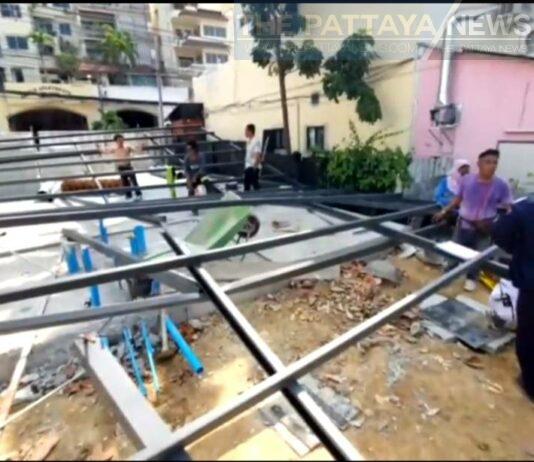 One Worker in Pattaya Seriously Injured After Construction Site Collapses