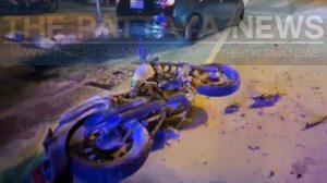 Chopper Rider Seriously Burned in Pattaya Motorbike Crash