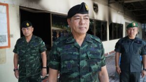 Army Region Commander Inspects Yala Amid Multi-Arson Attacks in Southern Thailand