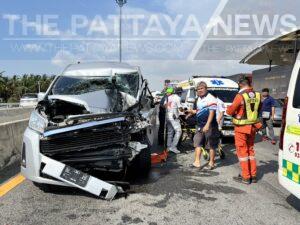 Indonesian Tourists Injured, Two Killed in Minivan Collision Near Pattaya